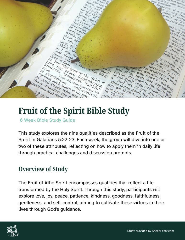 Fruit of Spirit - Bible study guide